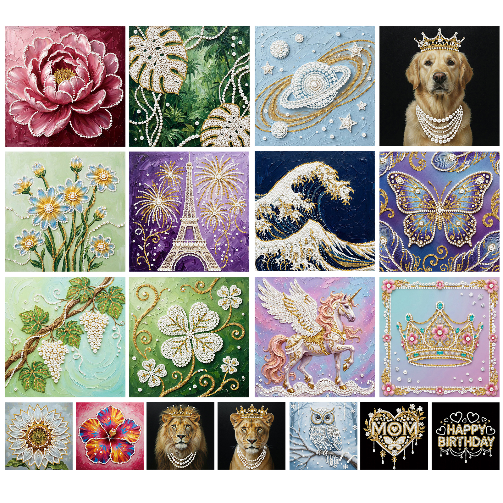 Art Craft Picture - DIY Plant Animal Pearl Painting Art