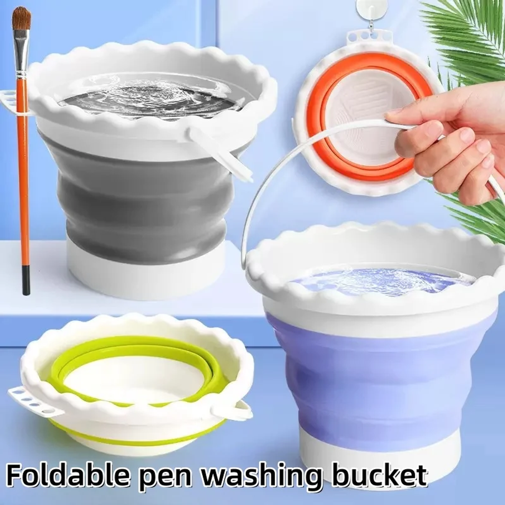 Art & Craft Hari Raya - Collapsible Foldable Paint Brush Water Bucket