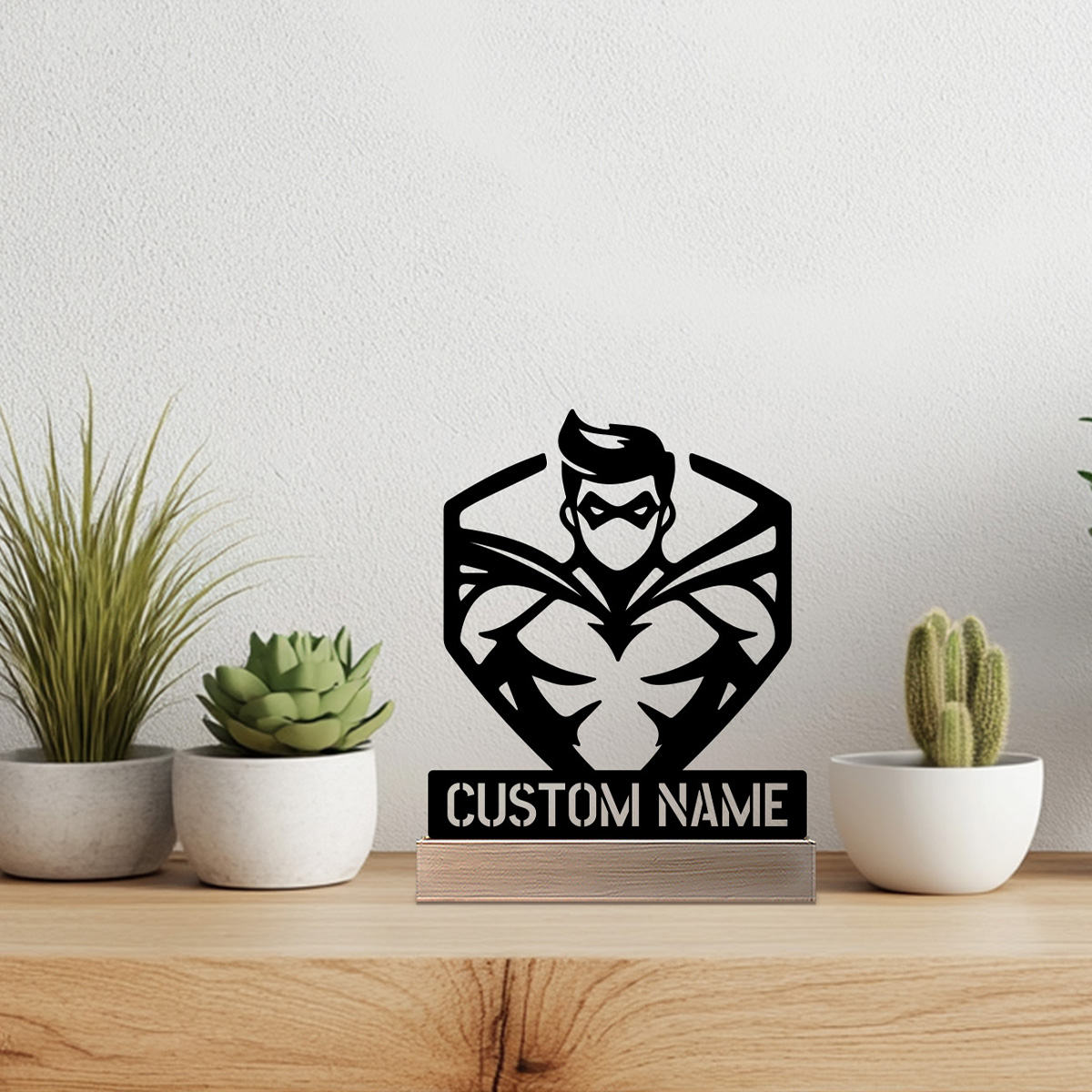 Art Y Craft - 1pc Abstract robot Customized Name Metal