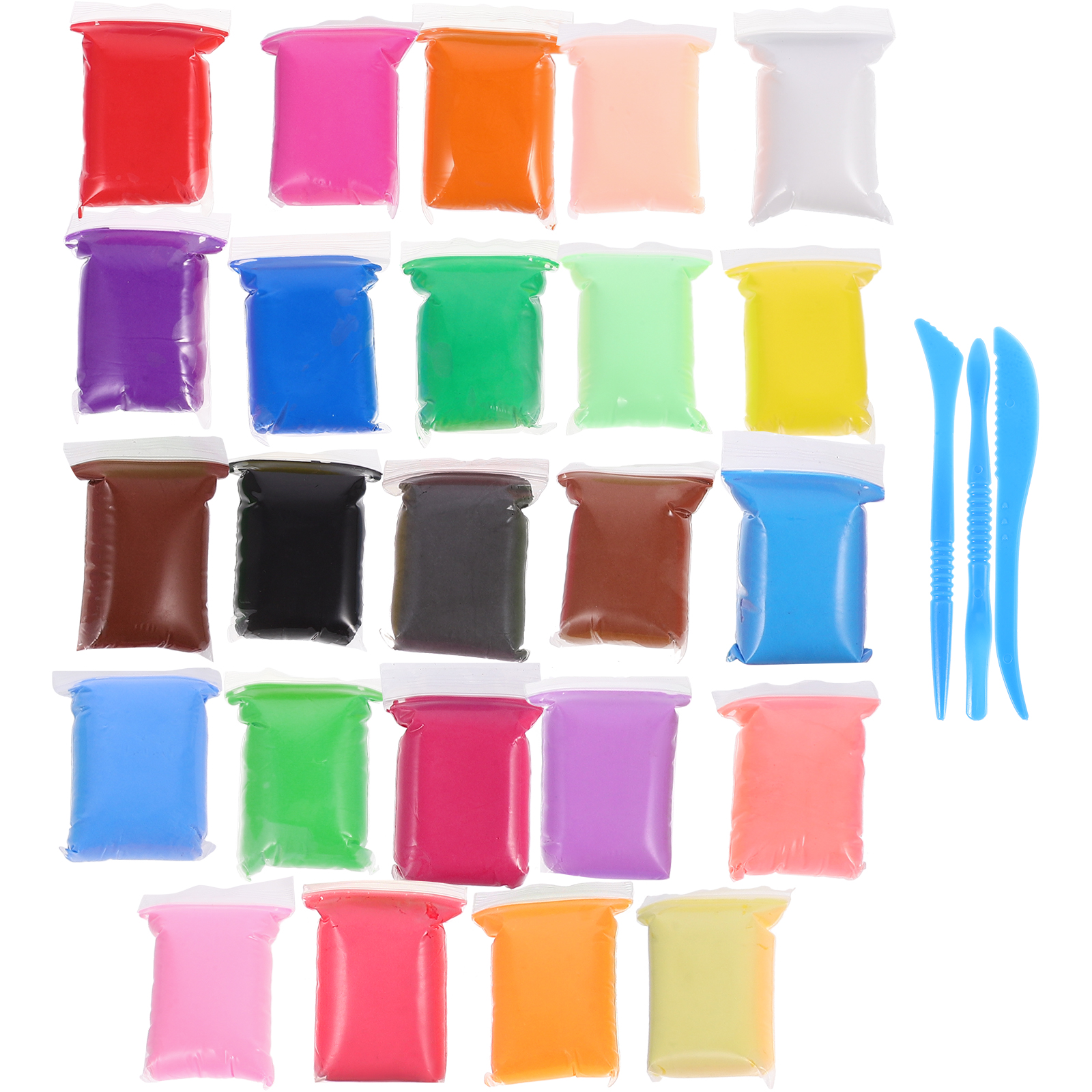 Air Dry Clay - 24 Bags Color Clay Air-Dried Clay