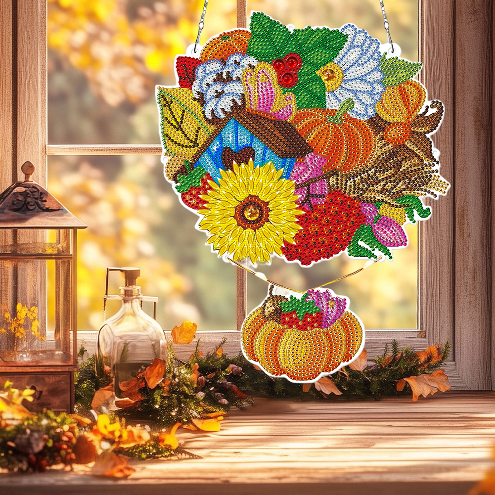 Art And Craft For Xmas - Xmas Diamond Painting Wreath Special Shape