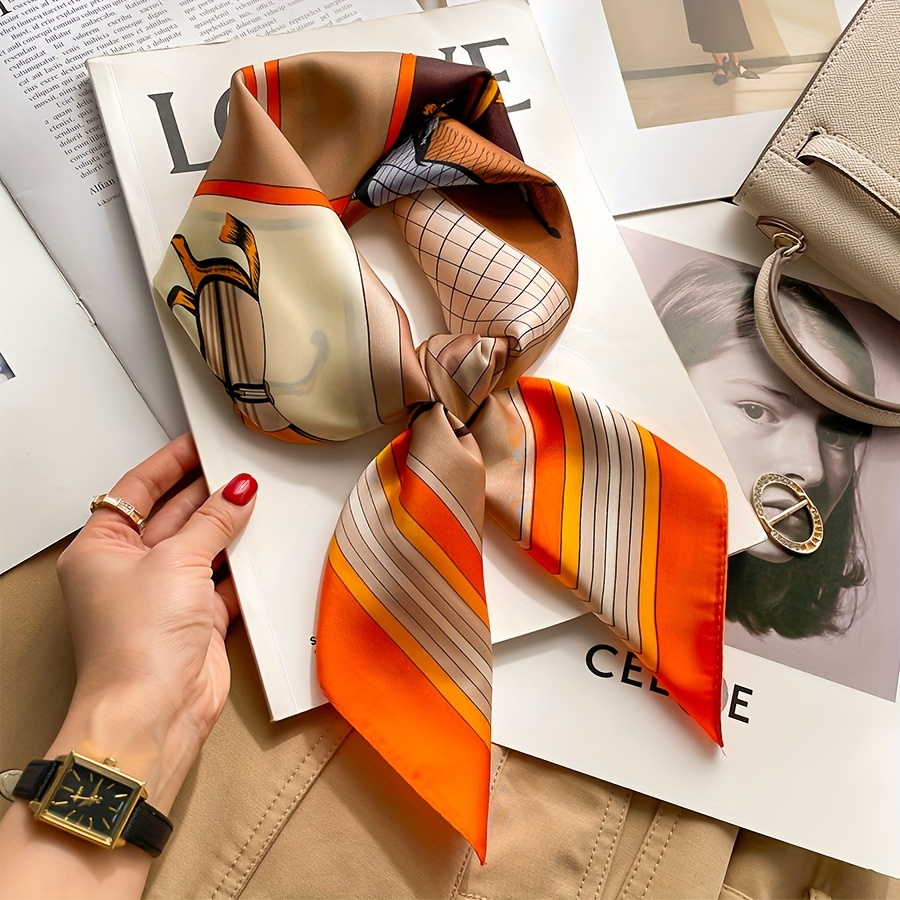Art Craft Bag - Luxury Horse Pattern Silk Square Scarf