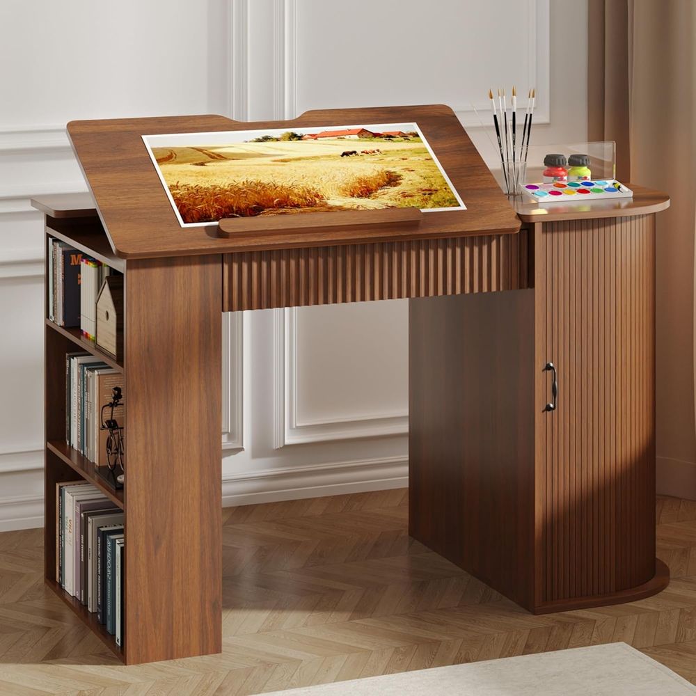 Art & Craft Hari Raya - Storage Cabinet Desk with Drawers, Open