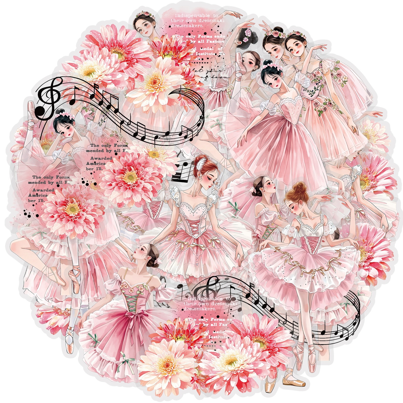Art Craft For 3 Year Old - Etori Life 30Pcs Pink Tone Ballet