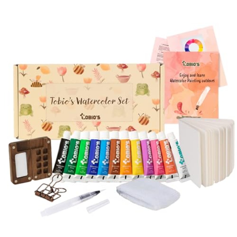 Art & Craft Hari Raya - Original Mini Wooden Watercolor Paint Set