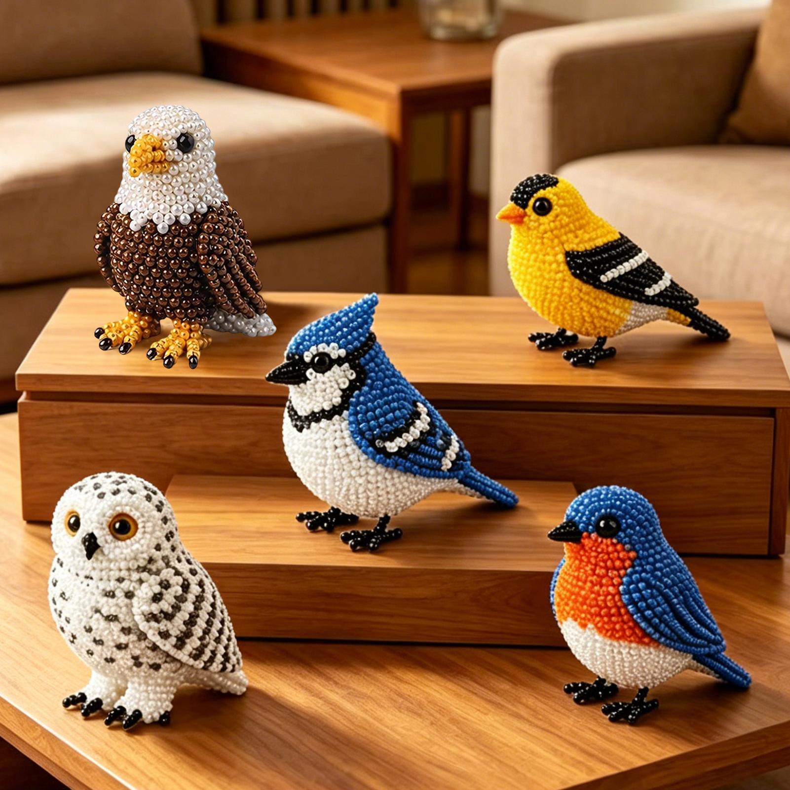 Art Craft Rainbow - DIY Bird Beading Kit Handmade Bird