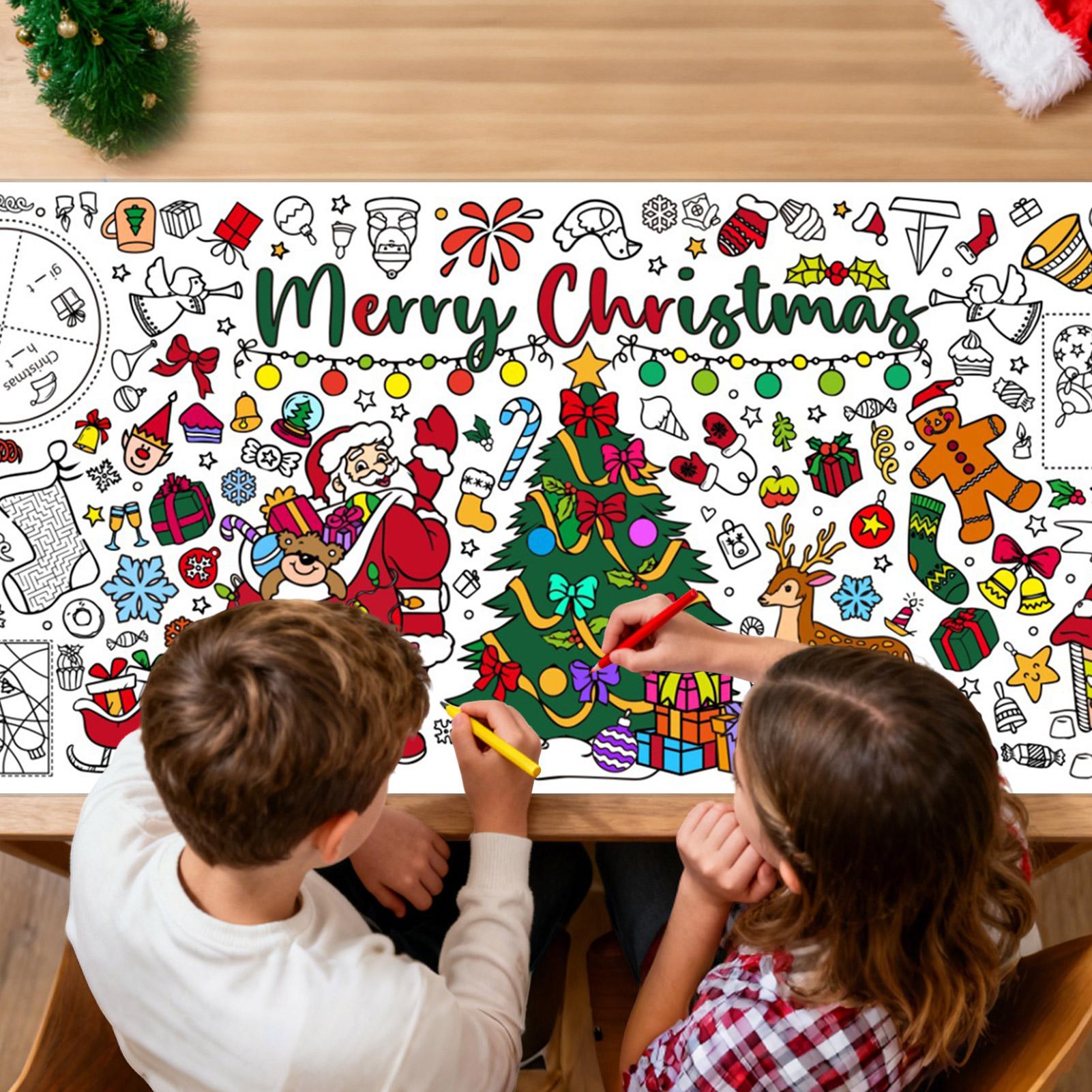 Art And Craft For Xmas - Xmas Giant Coloring PosterBlank Doodle Art