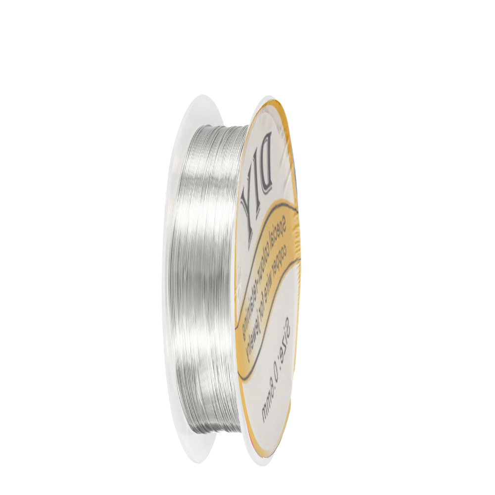Art Craft Wire - 1Roll Silver Copper Wire 0.3/0.4/0.5/0.6/0.8mm Bead
