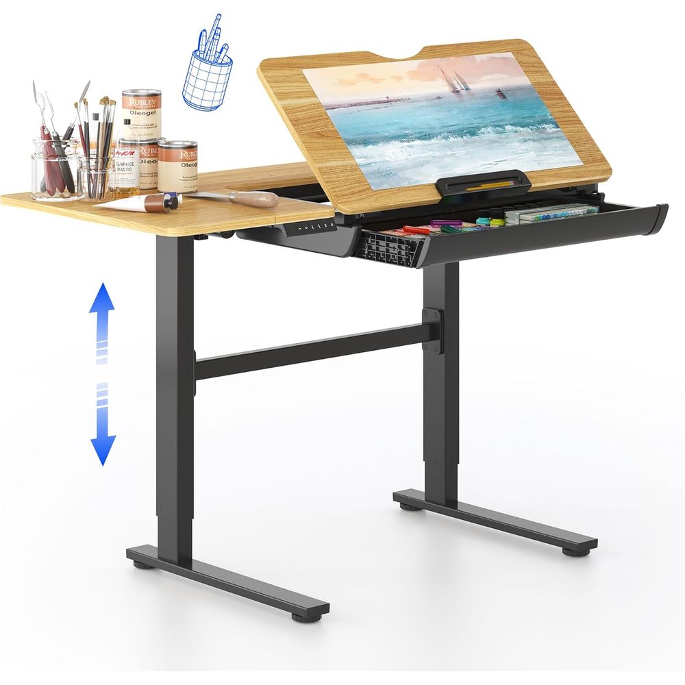 Art & Craft Hari Raya - Adjustable Height Electric Standing Desk, 47.2x23.6,