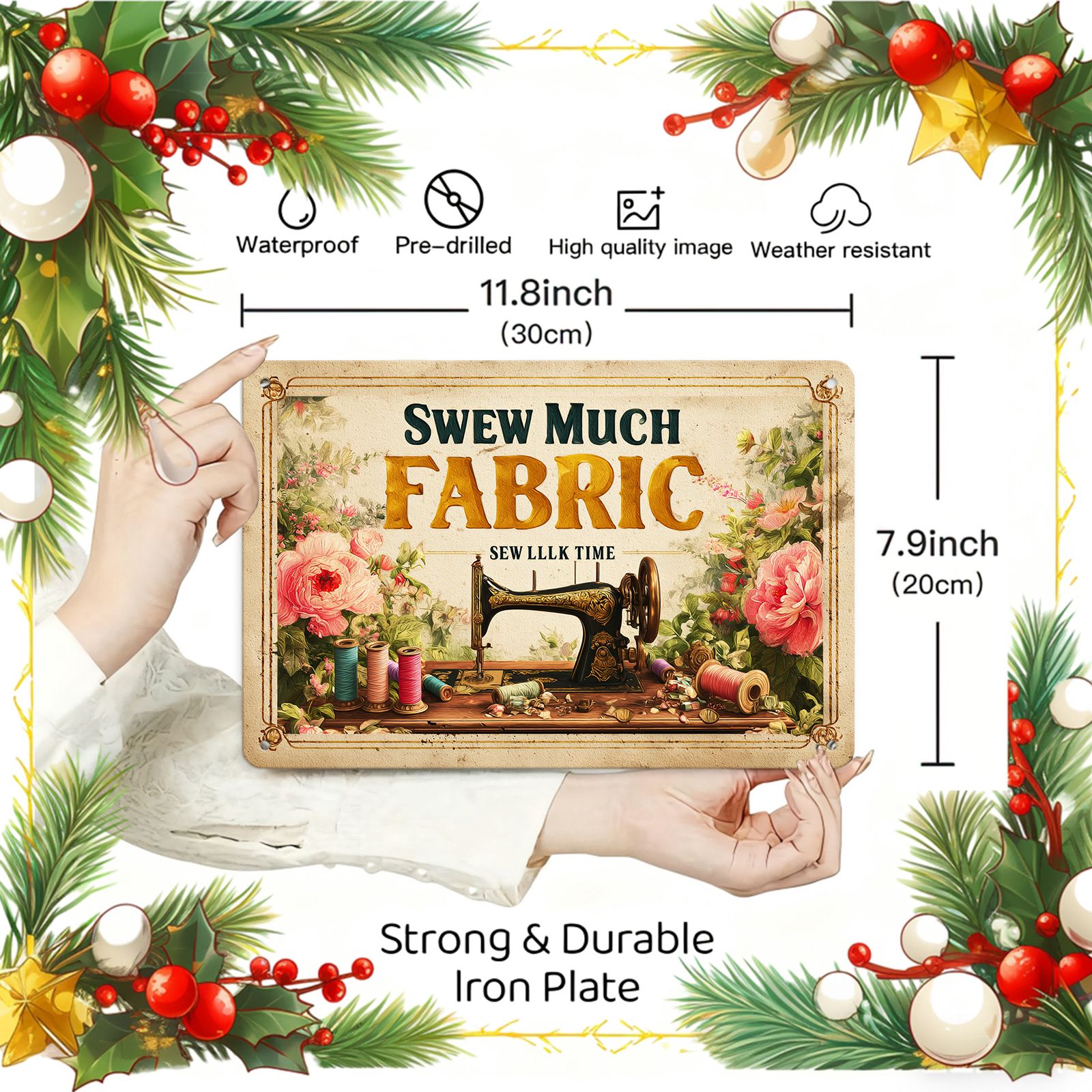 Art And Craft For Xmas - 2D Flat Inch Retro Sewing Machine