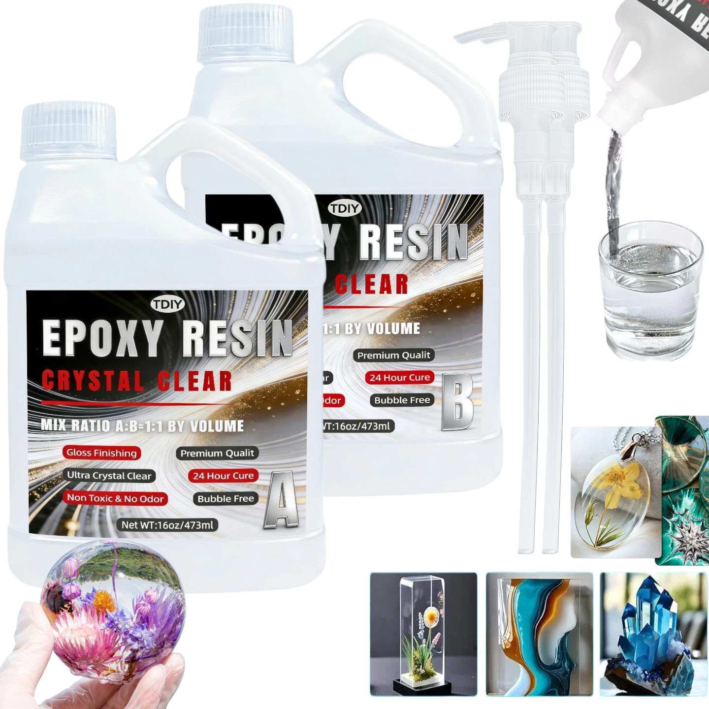 Art Y Craft - 1:1 Crystal Clear Epoxy Resin Kit