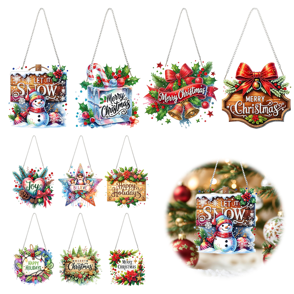 Art And Craft For Xmas - Xmas Theme 2D/Flat DIY Rhinestone Diamond