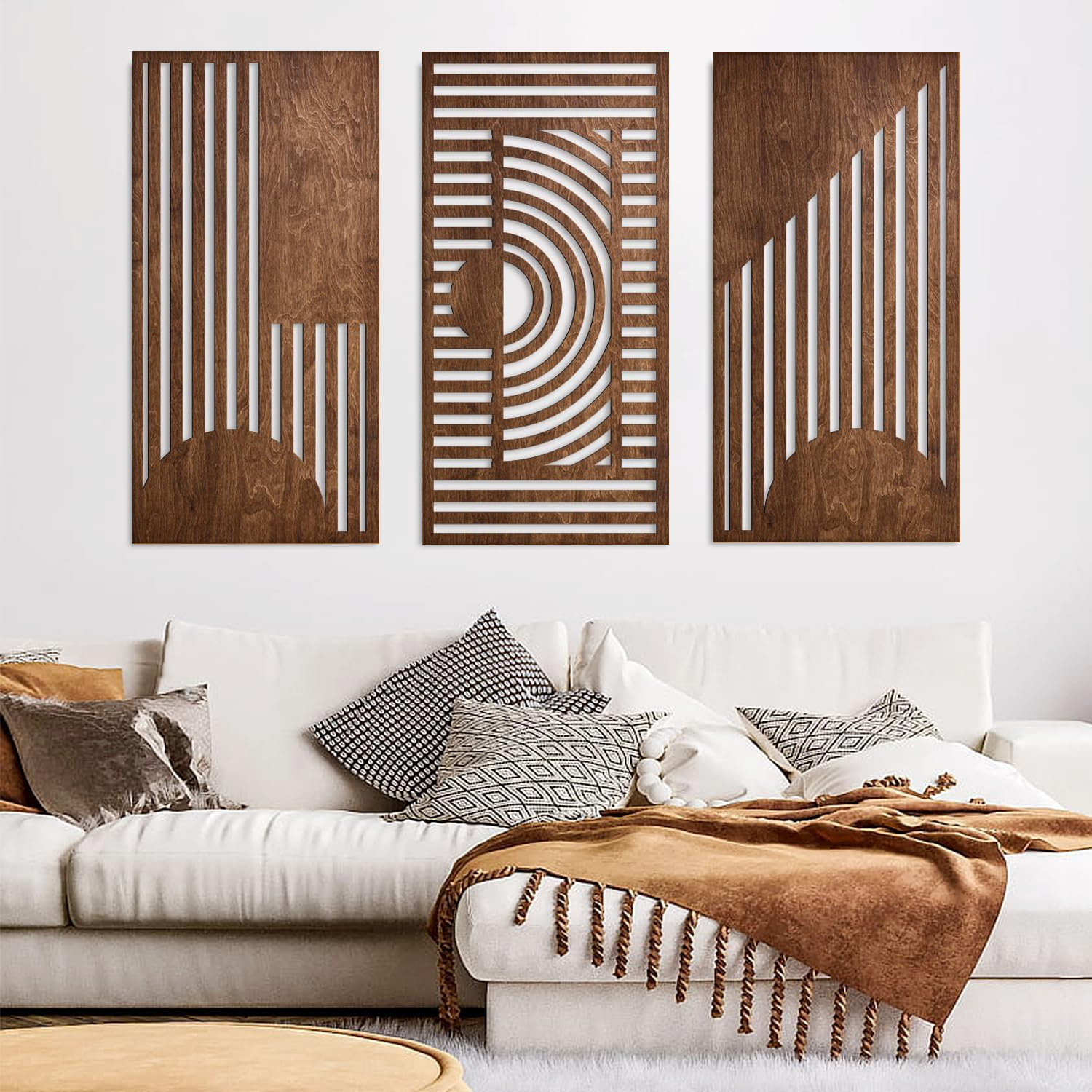 Art Y Craft - 3 Pcs Geometric Wood Wall Art