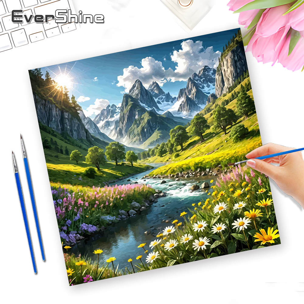 Art Craft Picture - EverShine Pictures By Numbers Landscape Handpainted