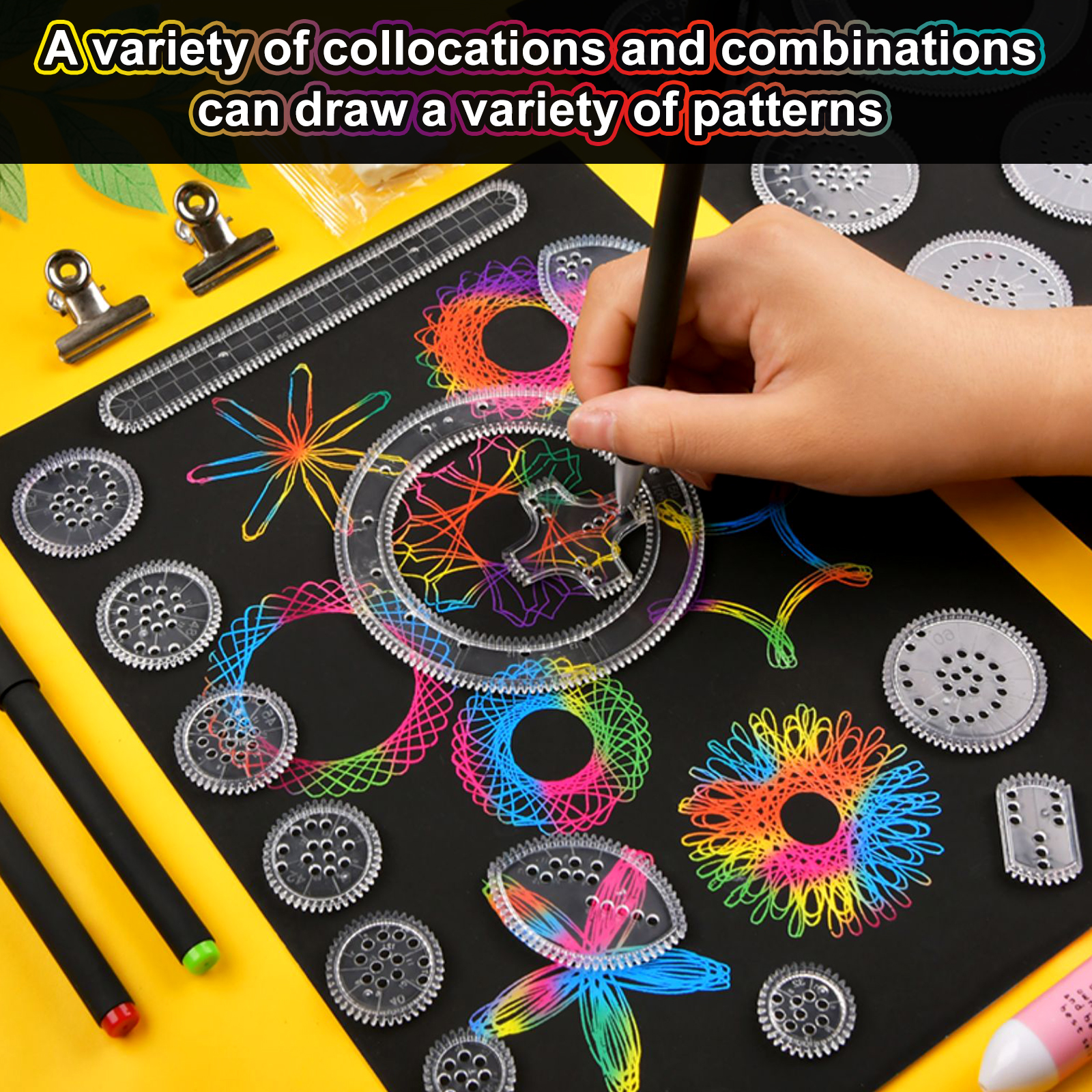 Art Craft Rainbow - 22pcs Spirograph Design Arts Craft Kit
