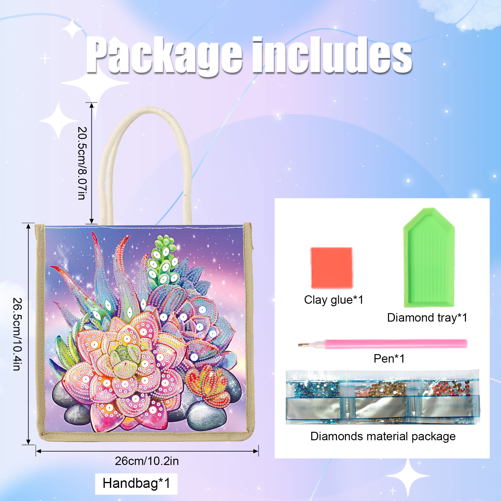 Diamond Art Painting Handbag K - Art Craft Bag avis et prix