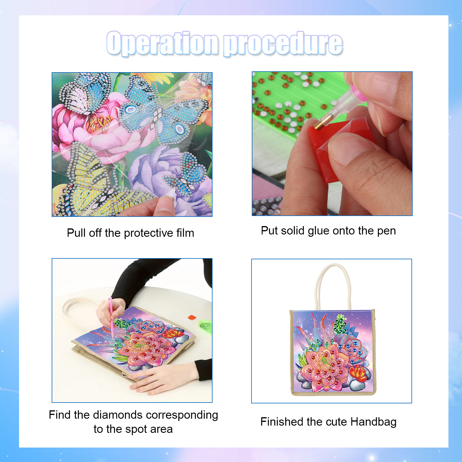 Diamond Art Painting Handbag K - Art Craft Bag avis et prix