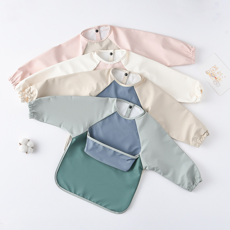 Kids Baby Long Sleeved PU Bibs - Art Craft For 3 Year Old avis et prix