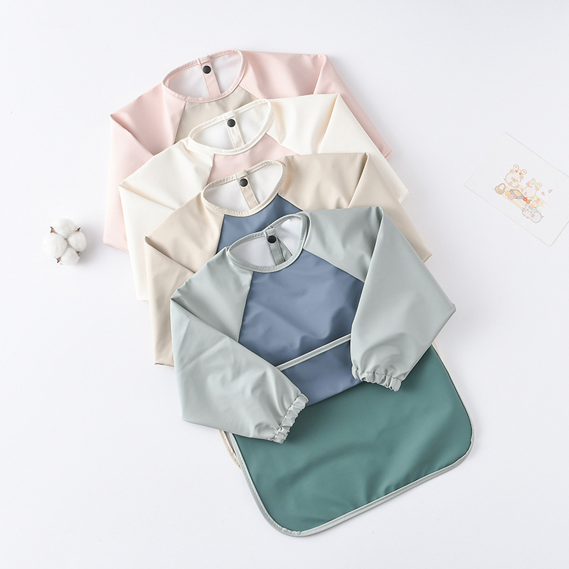 Kids Baby Long Sleeved PU Bibs - Art Craft For 3 Year Old avis et prix