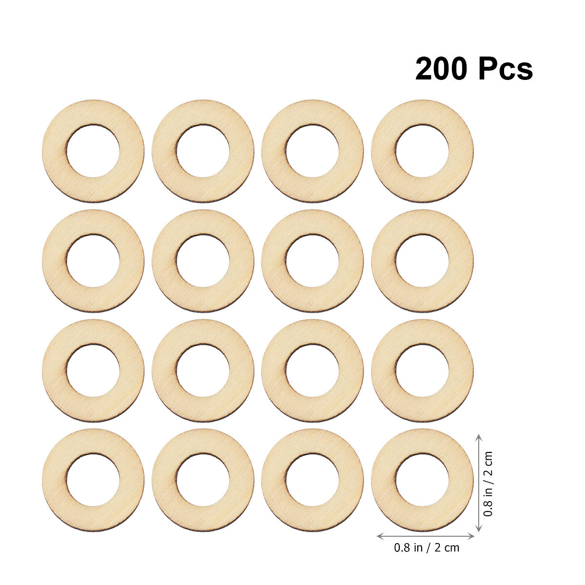 200Pcs Wood Craft DIY Circle W - Art And Craft For Xmas avis et prix