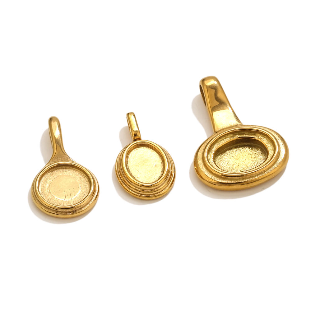 5pcs Stainless Steel Round Ova - Art Craft Resin avis et prix