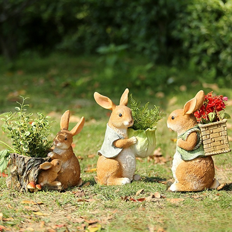 Outdoor Garden Statues Rabbit  - Art Craft Resin avis et prix