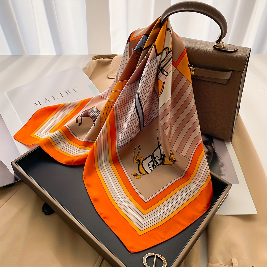 Luxury Horse Pattern Silk Squa - Art Craft Bag avis et prix