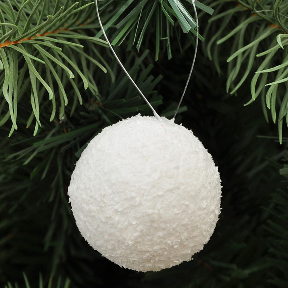 6Pcs White Xmas Balls High Den - Art And Craft For Xmas avis et prix