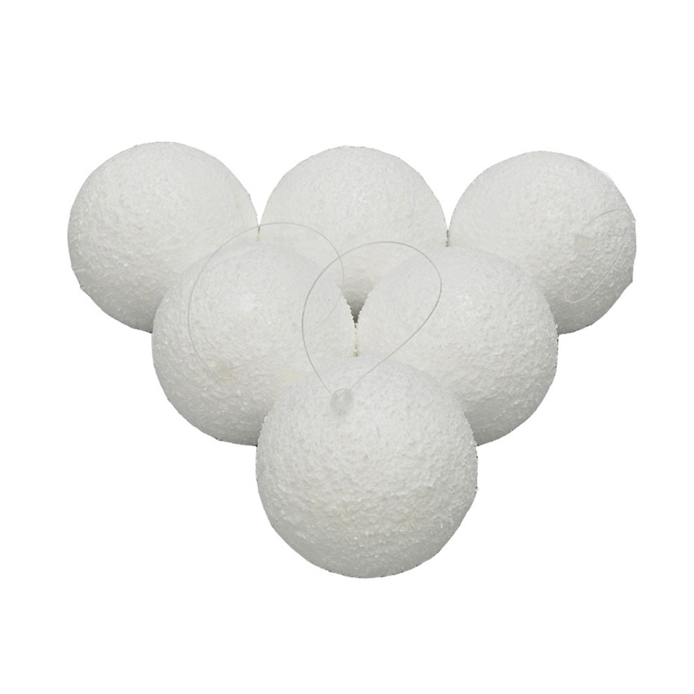 6Pcs White Xmas Balls High Den - Art And Craft For Xmas avis et prix