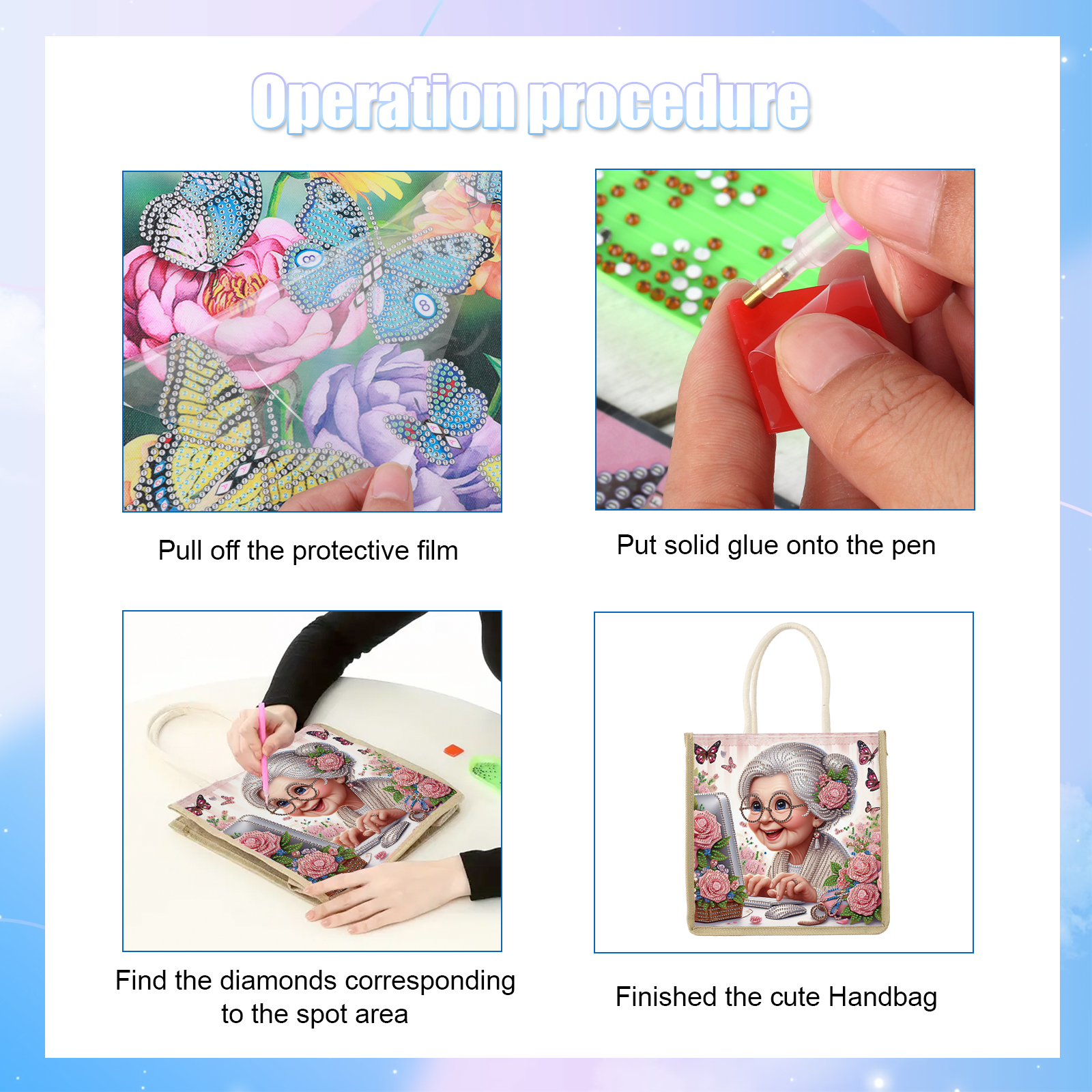Diamond Art Painting Handbag K - Art Craft Bag avis et prix