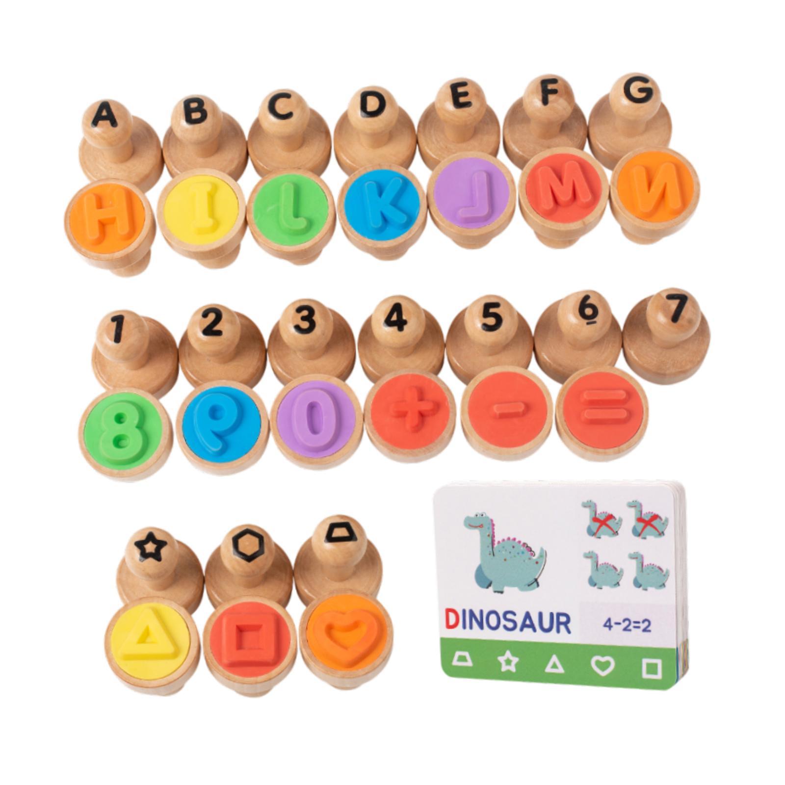 Wooden Alphabet Number Stamp E - Art Craft For 3 Year Old avis et prix