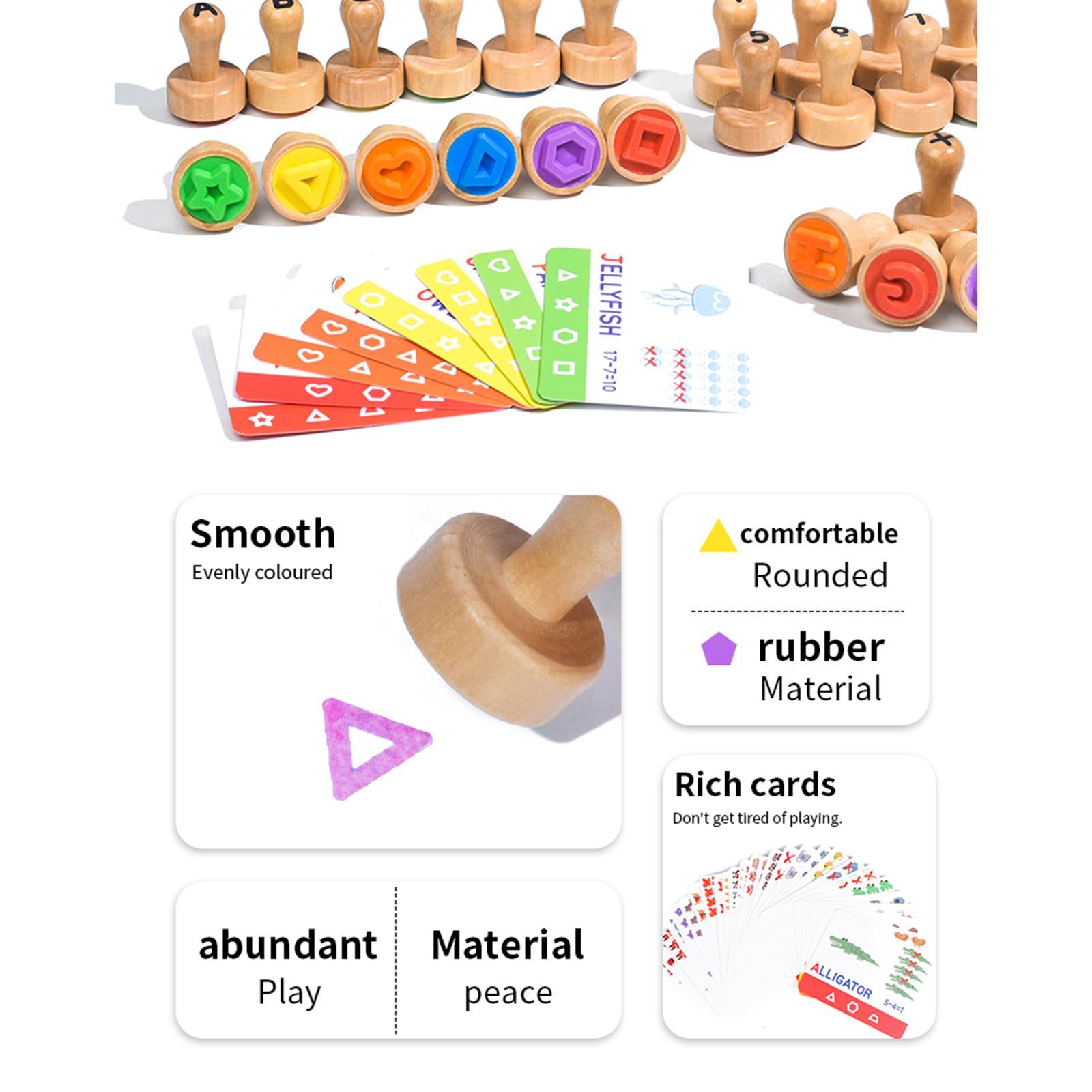 Wooden Alphabet Number Stamp E - Art Craft For 3 Year Old avis et prix