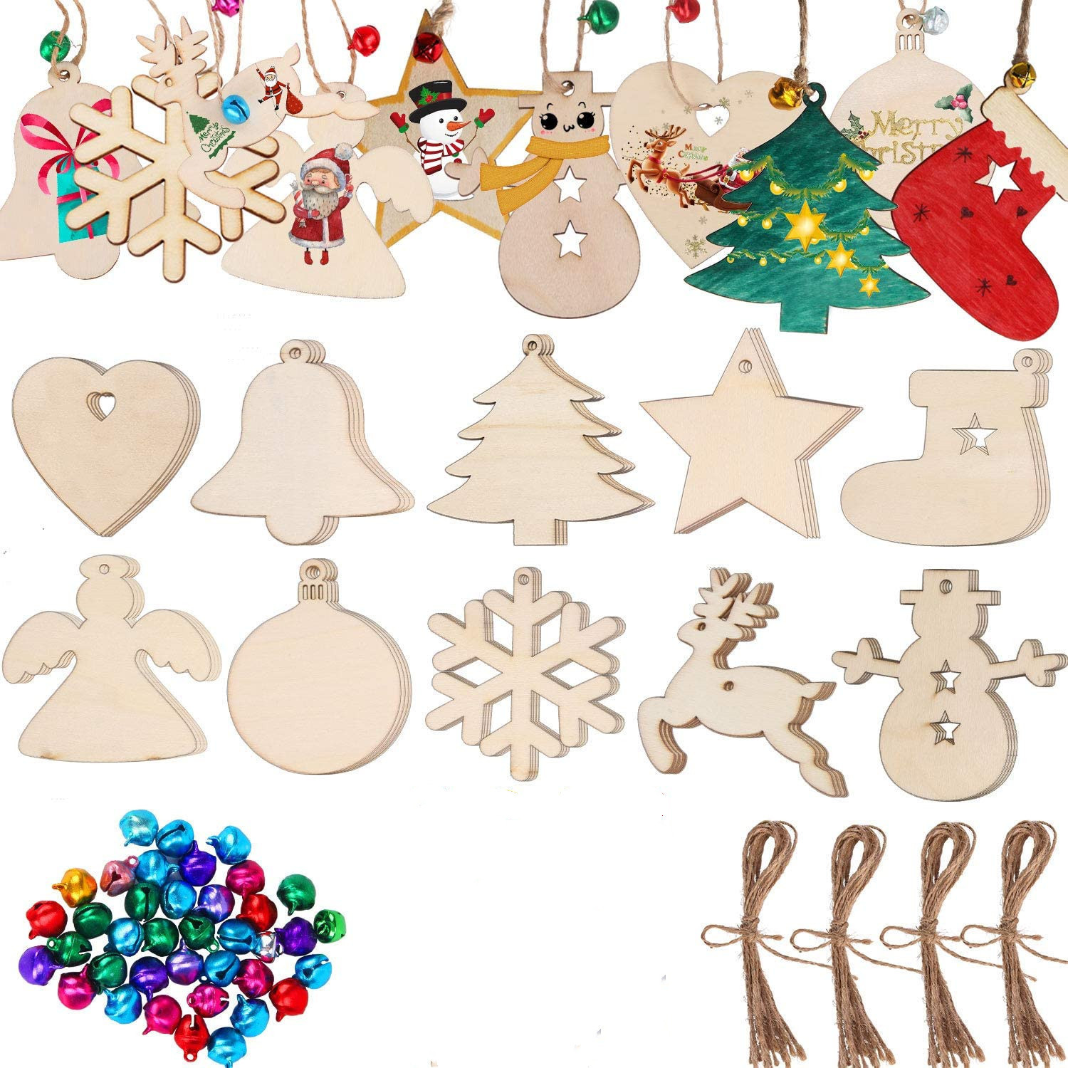 10/20/50Pcs DIY Wooden Christm - Art And Craft For Xmas avis et prix
