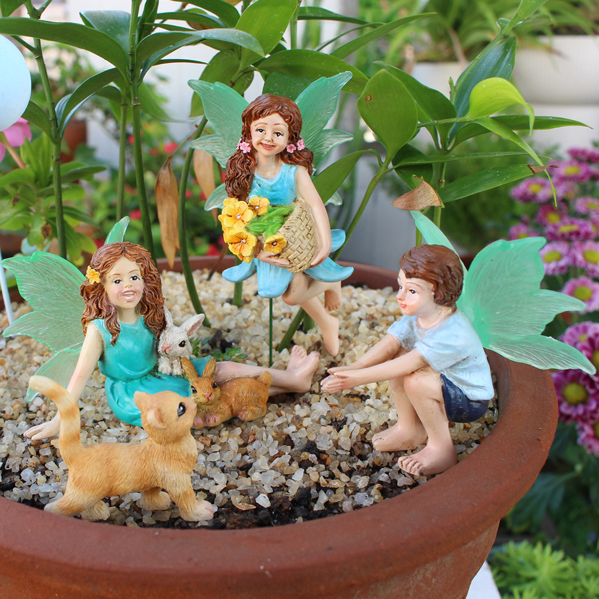 4pc Flower Fairy and Animal Pa - Art Craft Resin avis et prix