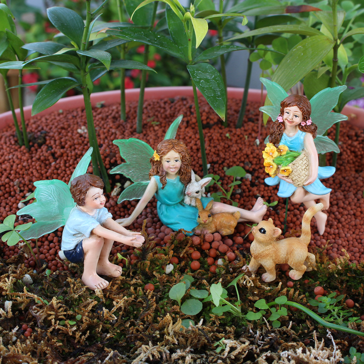 4pc Flower Fairy and Animal Pa - Art Craft Resin avis et prix