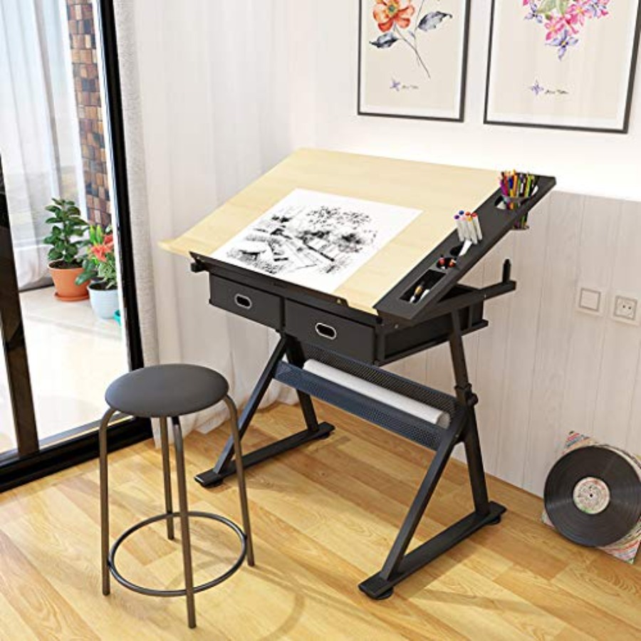 Drafting Table with Storage He - Art & Craft Hari Raya avis et prix