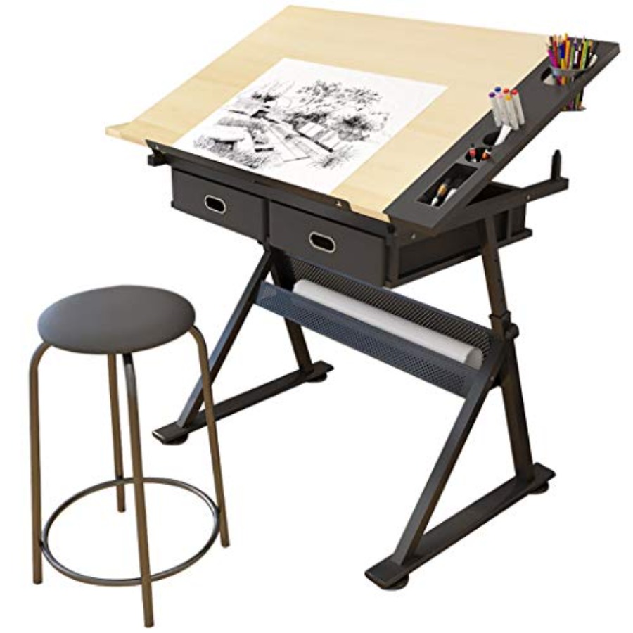Drafting Table with Storage He - Art & Craft Hari Raya avis et prix