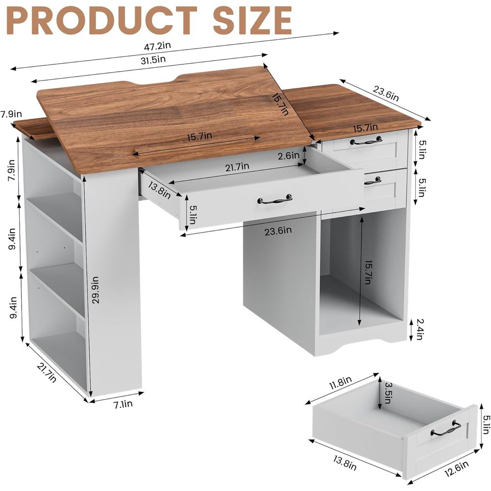 Adjustable Desk with Storage a - Art & Craft Hari Raya avis et prix