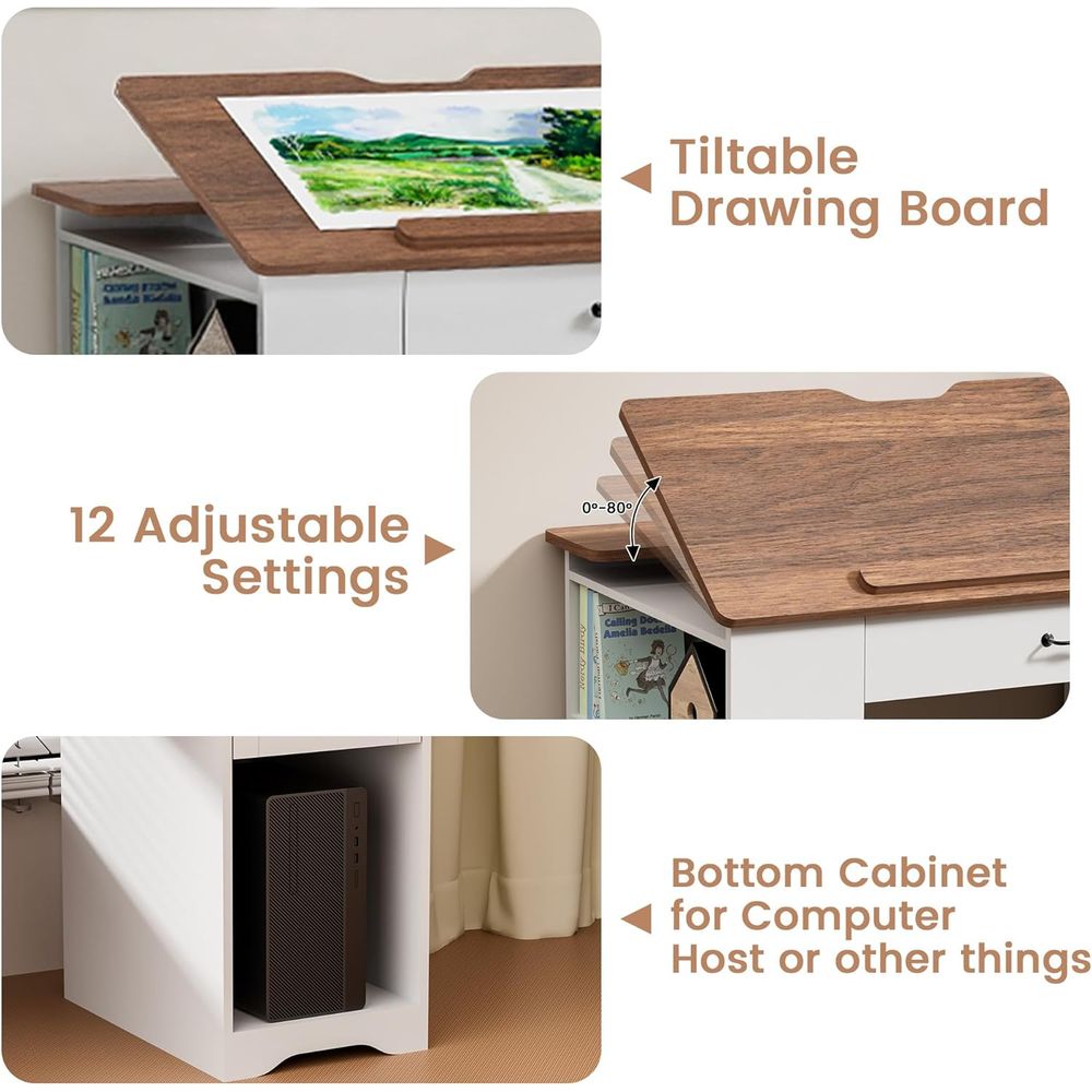 Adjustable Desk with Storage a - Art & Craft Hari Raya avis et prix