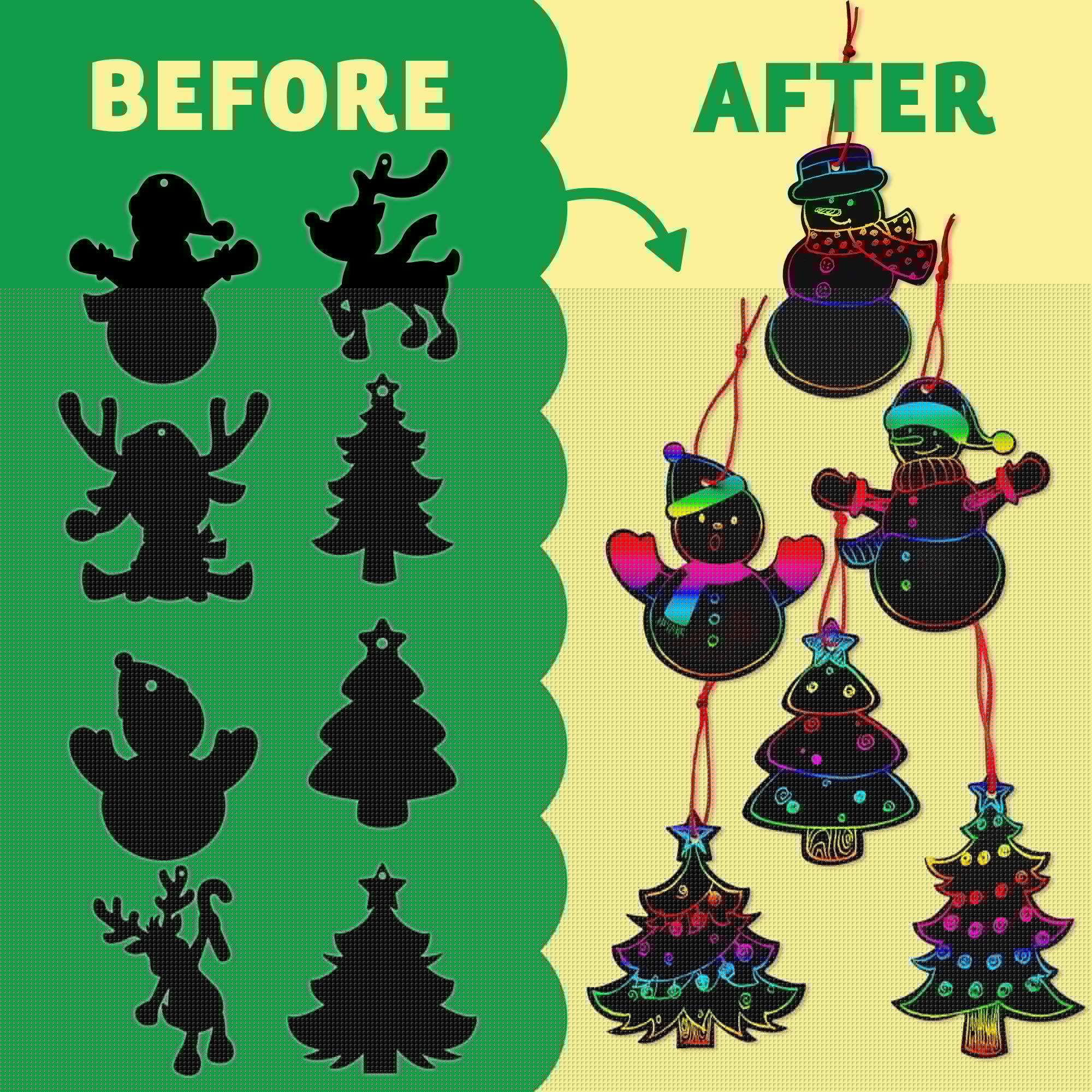 Joyfy 72 Pcs Christmas Scratch - Art Craft Rainbow avis et prix