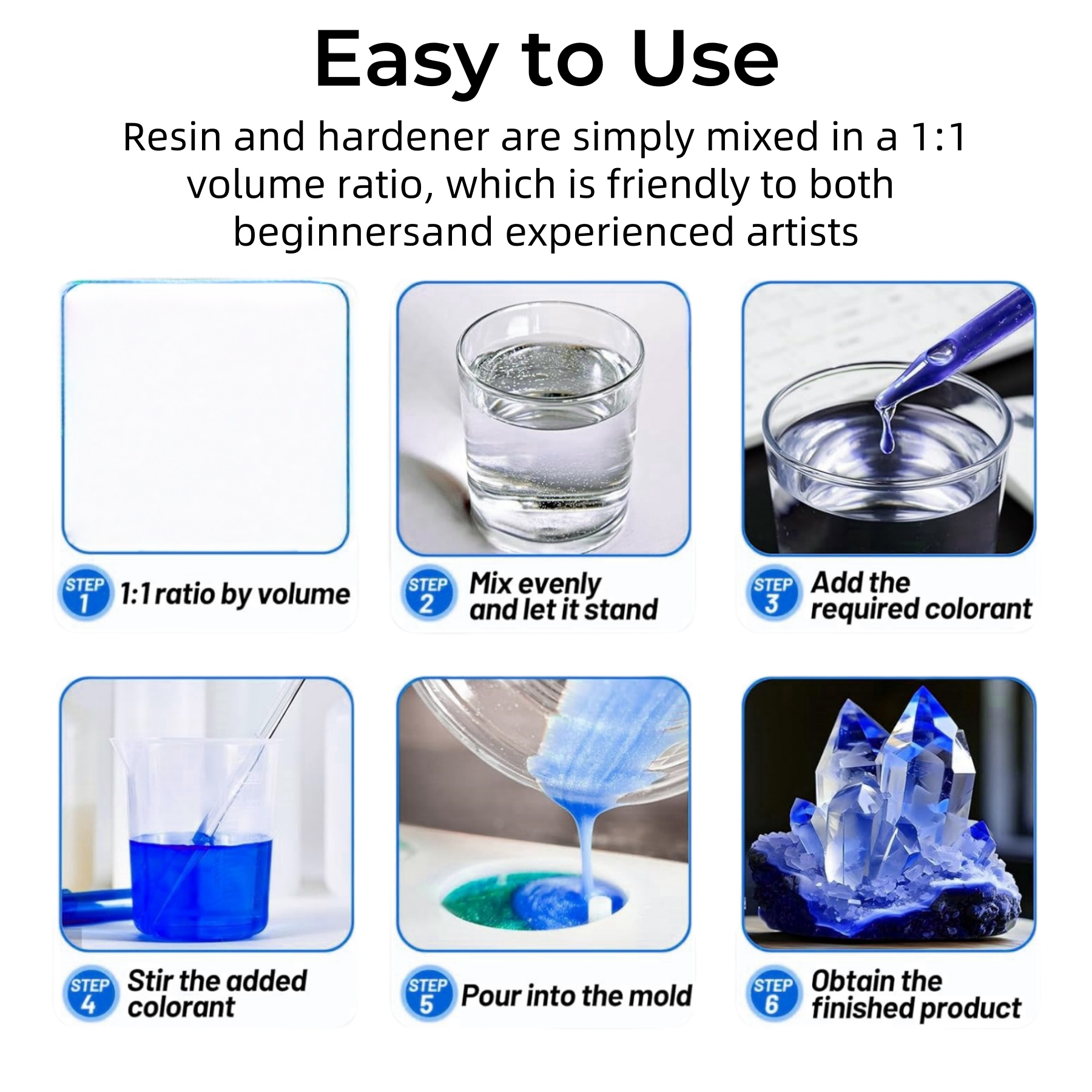 1:1 Crystal Clear Epoxy Resin  - Art Y Craft avis et prix