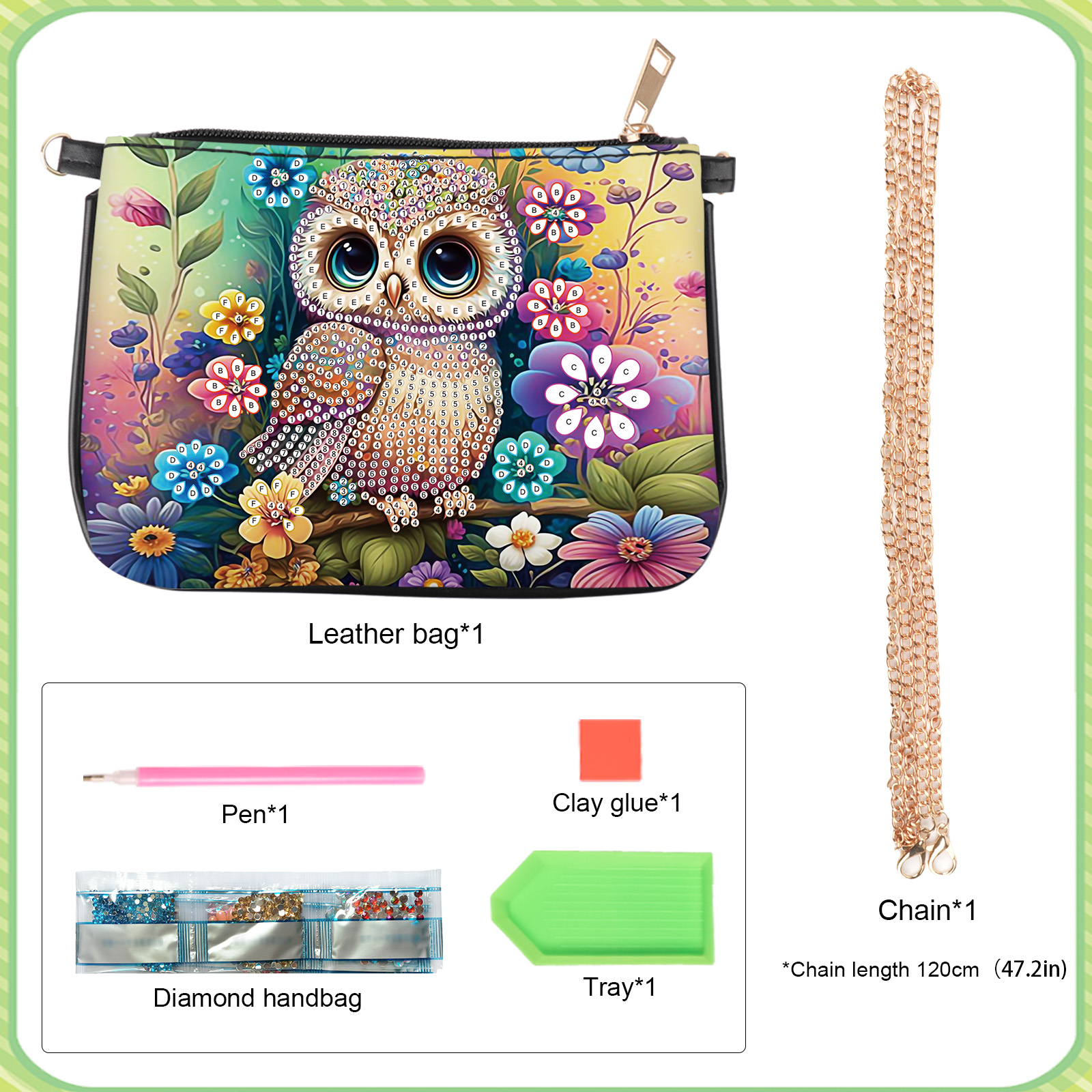 Colorful Owl Diamond Art Paint - Art Craft Bag avis et prix