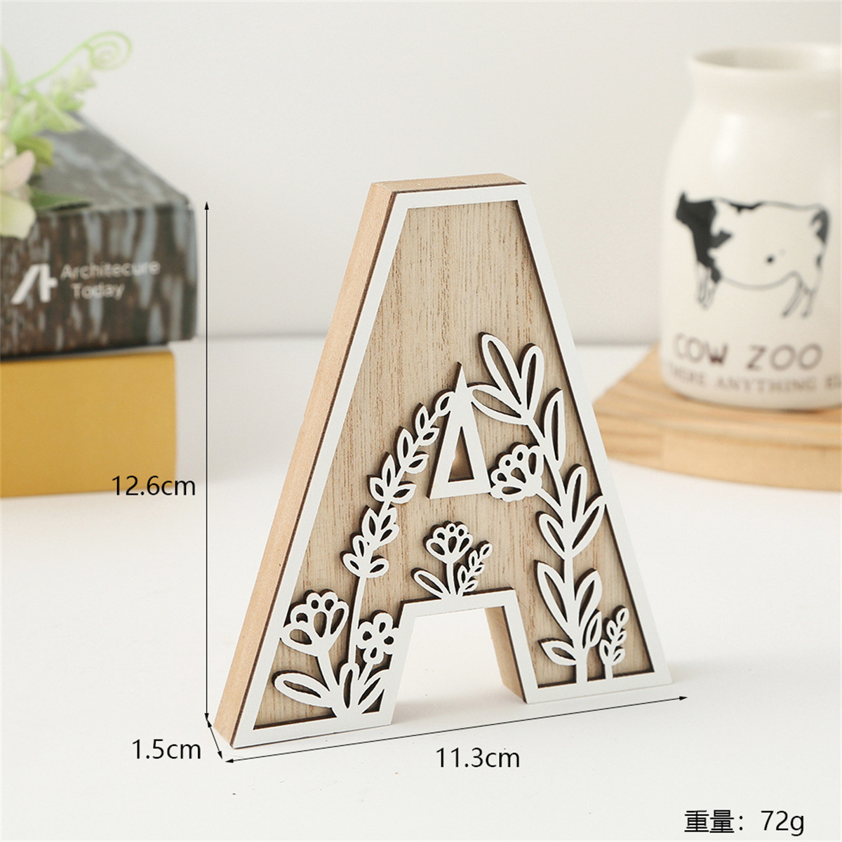 1Pcs Raw Wood White Engrave 26 - Art And Craft For Xmas avis et prix