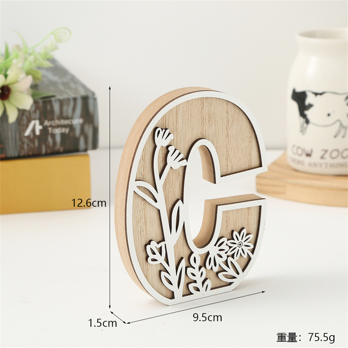 1Pcs Raw Wood White Engrave 26 - Art And Craft For Xmas avis et prix