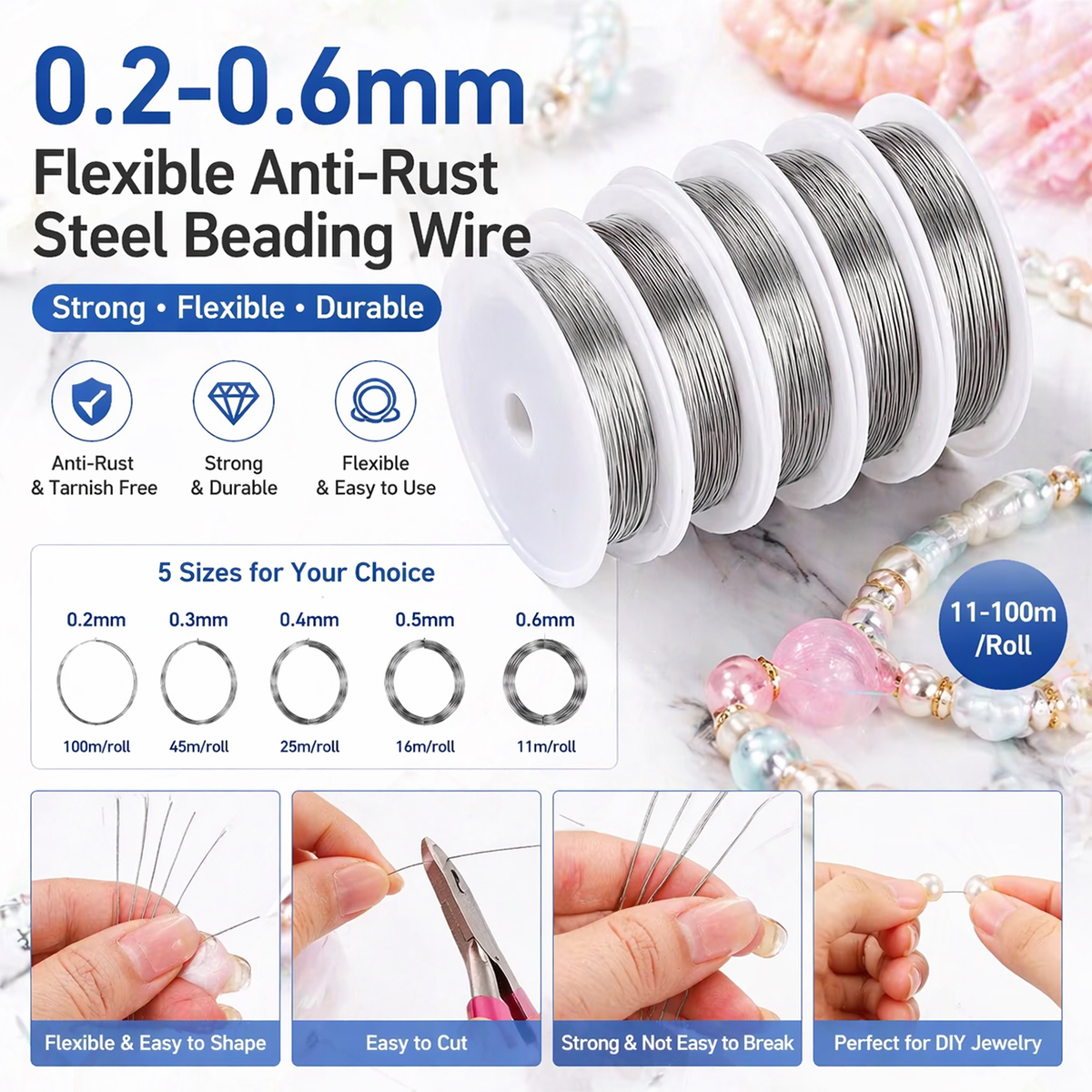 0.2-0.6mm Flexible Anti-Rust S - Art Craft Wire avis et prix
