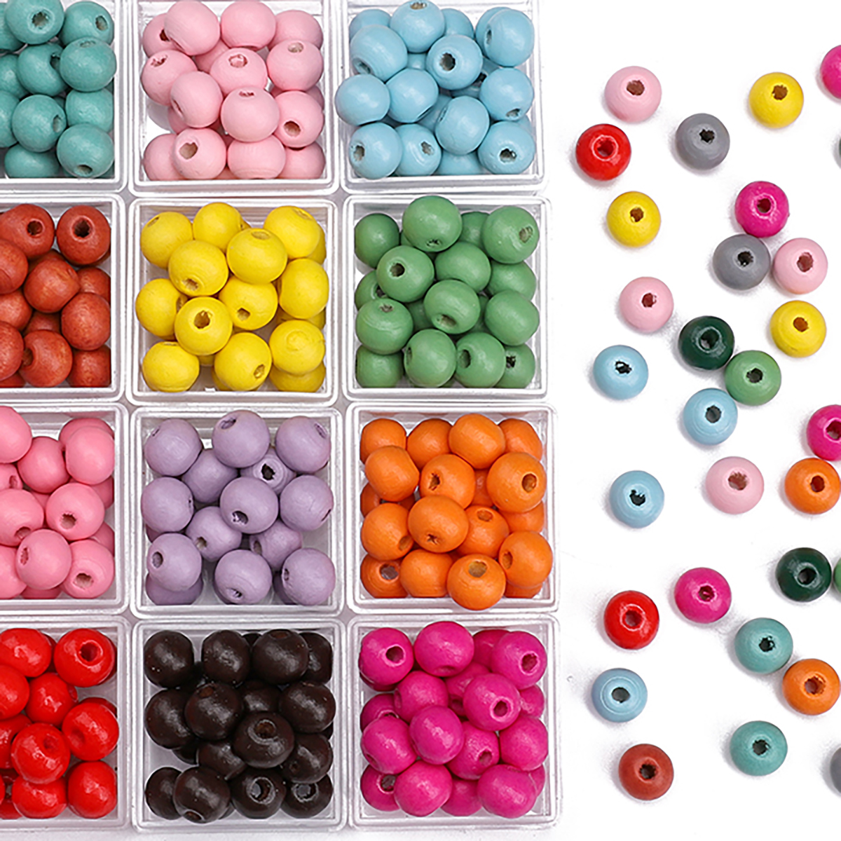 8mm 50Pcs/Bag Wooden Solid Col - Art Craft Bag avis et prix
