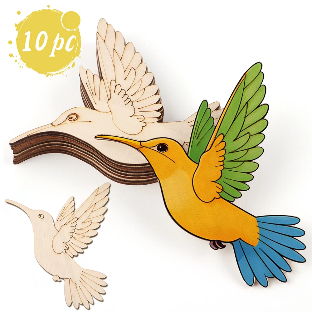 10pcs Unfinished Wood Animal B - Art & Craft Hari Raya avis et prix