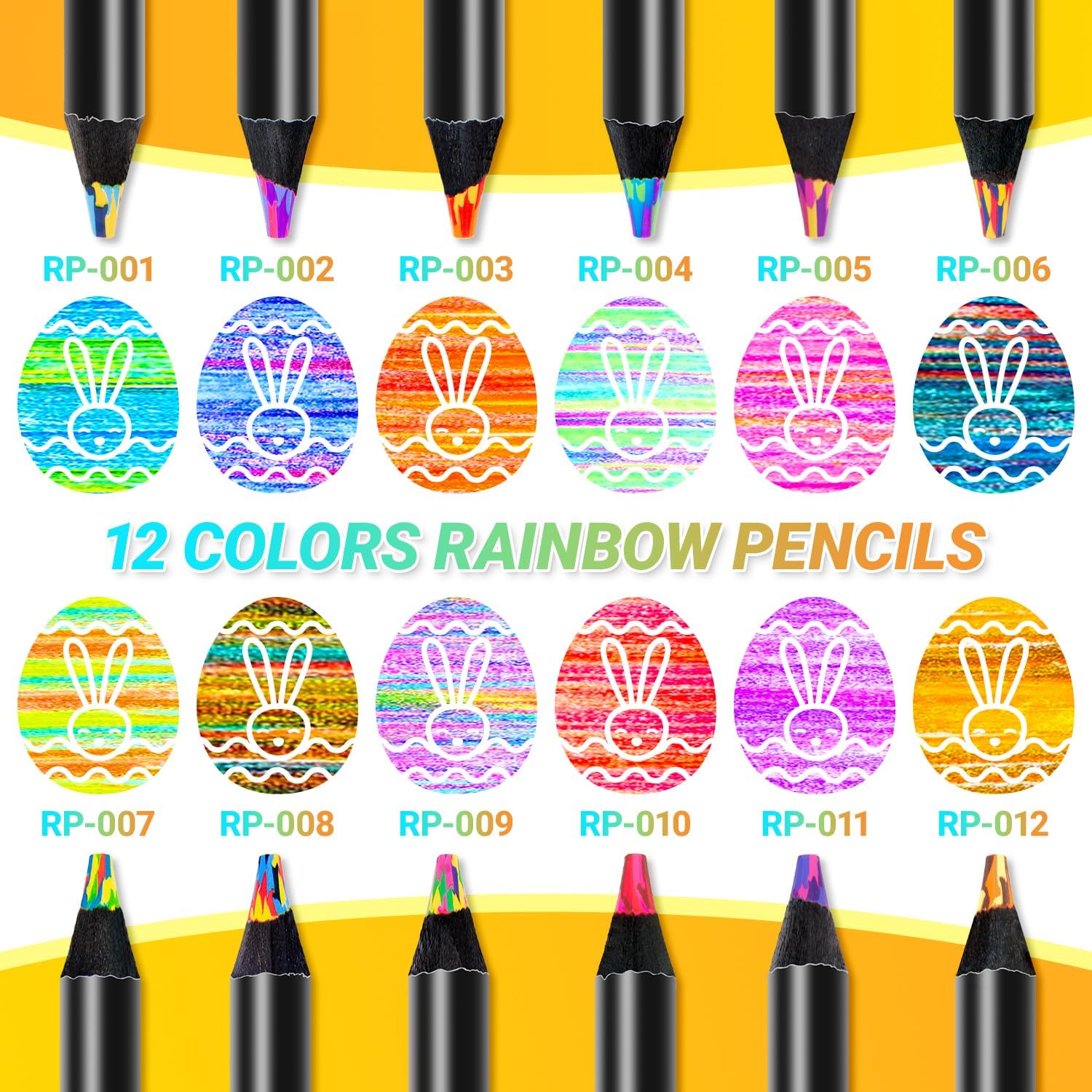 12 Rainbow Colored Pencils, Ar - Art Craft Rainbow avis et prix
