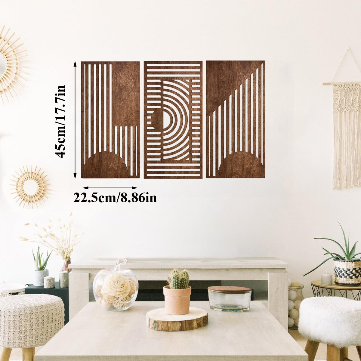 3 Pcs Geometric Wood Wall Art  - Art Y Craft avis et prix