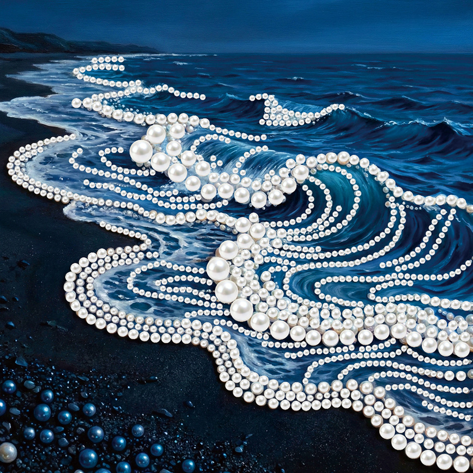 Waves DIY Pearl Painting Kit w - Art Craft Picture avis et prix